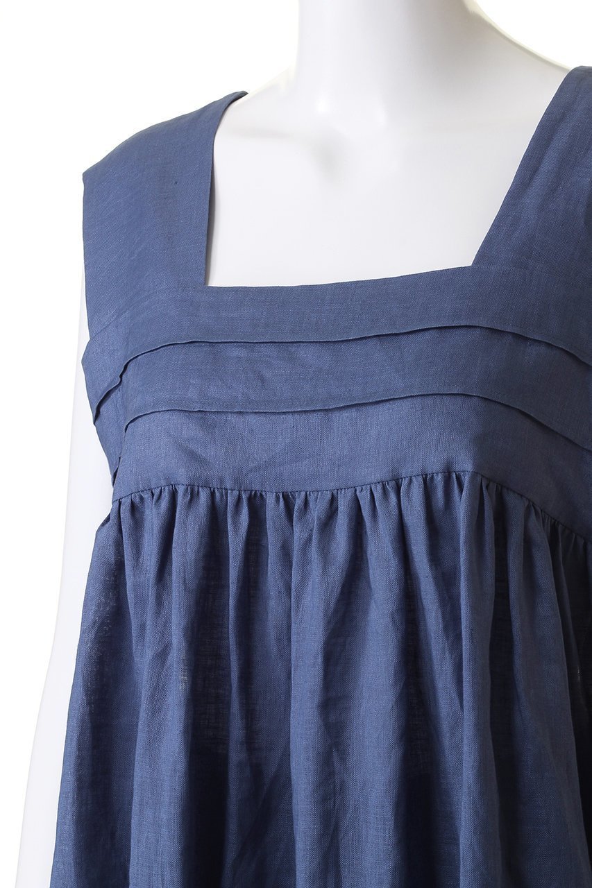 【ジェイドット/j.】のハイカウントリネンピンタックワンピース 人気、トレンドファッション・服の通販 founy(ファニー) 　ファッション　Fashion　レディースファッション　WOMEN　ワンピース　Dress　チュニック　Tunic　スクエア　Square　チュニック　Tunic　リネン　Linen　リボン　Ribbon　ロング　Long　エレガント 上品　Elegant　other-5|ID: prp329100004029436 ipo3291000000031435207