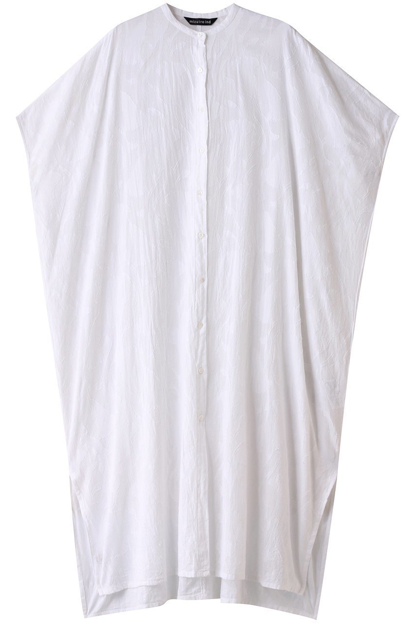 【ミズイロ インド/mizuiro ind】のIndia fabric stand collar OP ワンピース インテリア・キッズ・メンズ・レディースファッション・服の通販 founy(ファニー) 　ファッション　Fashion　レディースファッション　Fashion for Women　ワンピース　Dresses　チュニック　Tunic Tops & Dresses　シアー　Sheer, See-Through　スリット　Slit, Slit Detail　チュニック　Tunic, Long Top　リラックス　Relax, Relaxed Fit　ロング　Long, Long-Length　ワイド　Wide, Wide Fit　エレガント 上品　Elegant　羽織　Haori, Light Jacket　off whiteA|ID: prp329100004031174 ipo3291000000032897335