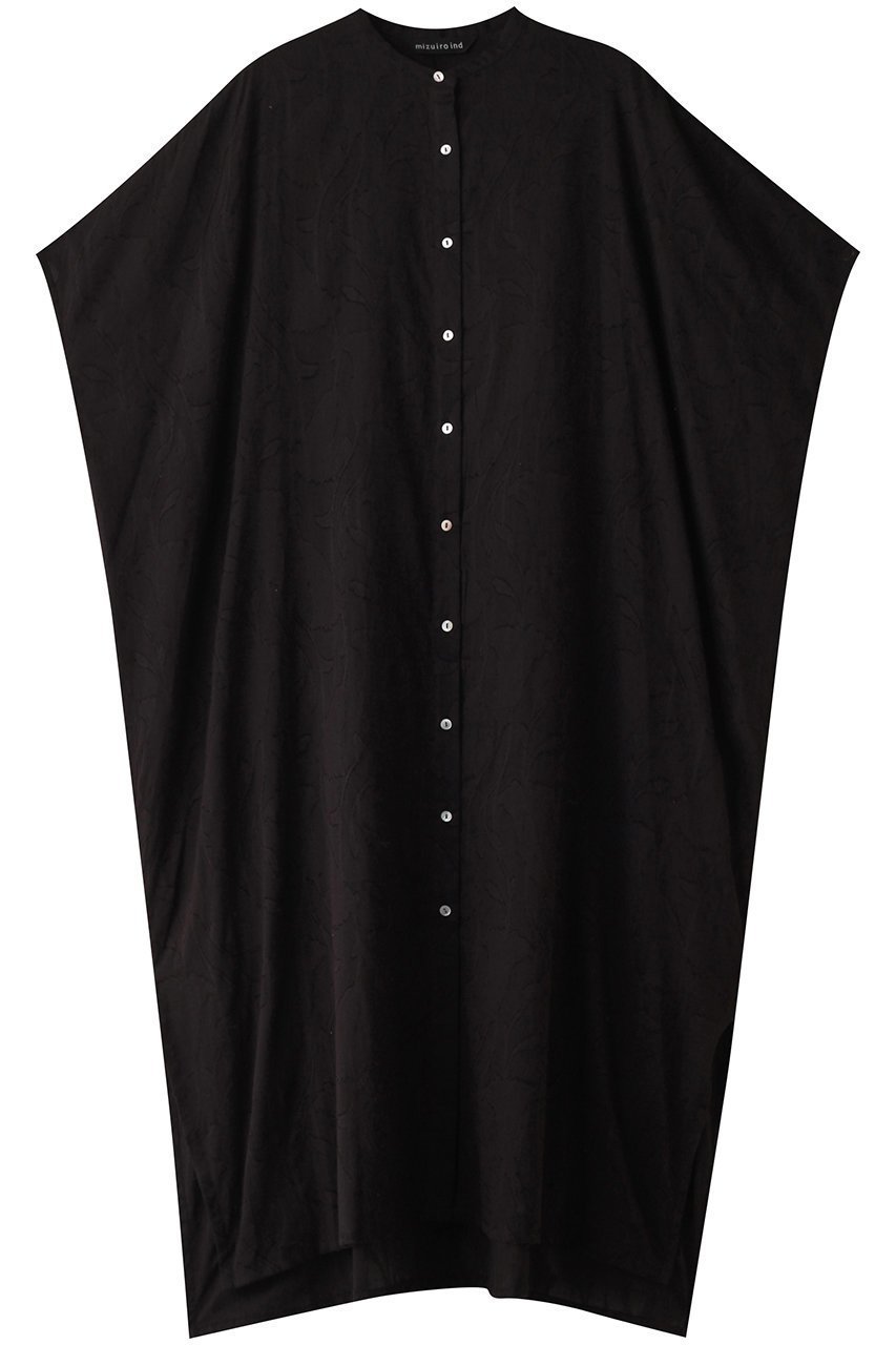 【ミズイロ インド/mizuiro ind】のIndia fabric stand collar OP ワンピース インテリア・キッズ・メンズ・レディースファッション・服の通販 founy(ファニー) 　ファッション　Fashion　レディースファッション　Fashion for Women　ワンピース　Dresses　チュニック　Tunic Tops & Dresses　シアー　Sheer, See-Through　スリット　Slit, Slit Detail　チュニック　Tunic, Long Top　リラックス　Relax, Relaxed Fit　ロング　Long, Long-Length　ワイド　Wide, Wide Fit　エレガント 上品　Elegant　羽織　Haori, Light Jacket　blackA|ID: prp329100004031174 ipo3291000000032897340