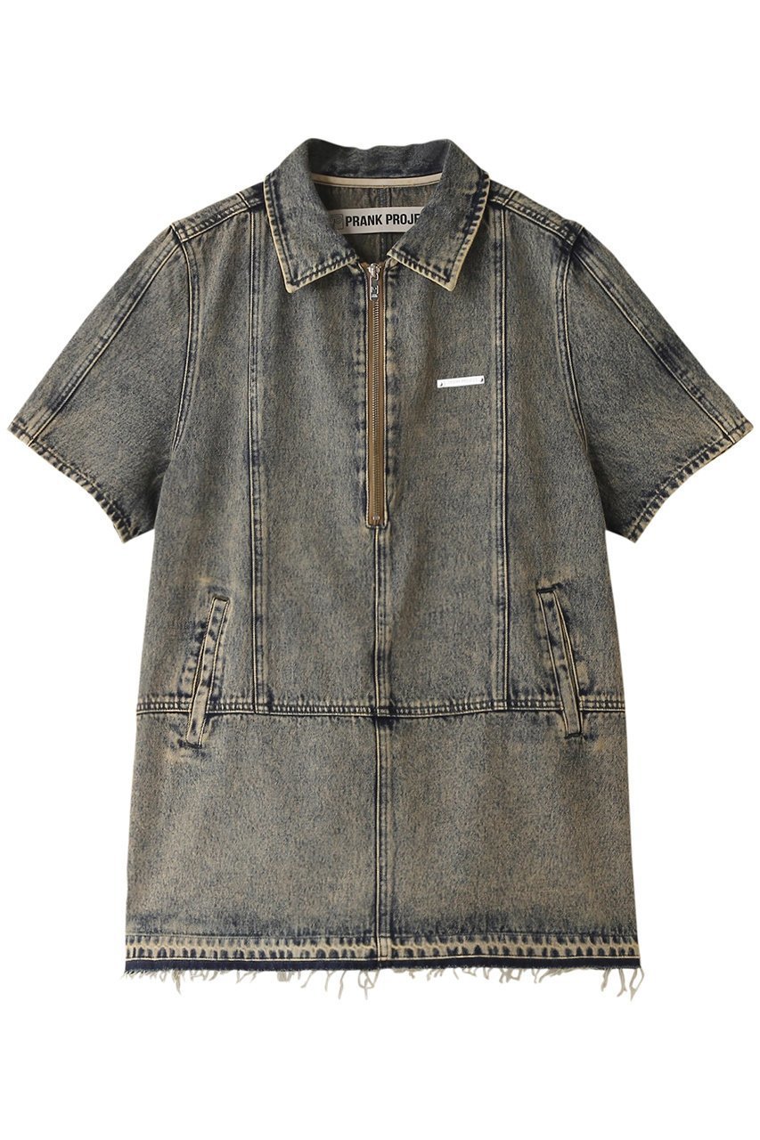 【プランク プロジェクト/PRANK PROJECT】のデニムジップチュニック インテリア・キッズ・メンズ・レディースファッション・服の通販 founy(ファニー) 　ファッション　Fashion　レディースファッション　Fashion for Women　ワンピース　Dresses　チュニック　Tunic Tops & Dresses　インナー　Innerwear　シンプル　Simple, Minimal　スリーブ　Sleeve, Long Sleeve / Short Sleeve　チュニック　Tunic, Long Top　デニム　Denim, Jeans Material　ハーフ　Half, Half-Length　BGE(ベージュ)|ID: prp329100004031175 ipo3291000000036029225