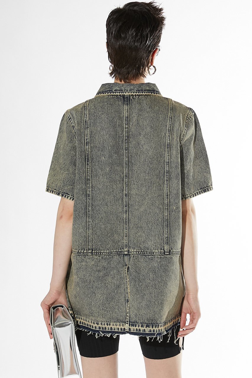 【プランク プロジェクト/PRANK PROJECT】のデニムジップチュニック 人気、トレンドファッション・服の通販 founy(ファニー) 　ファッション　Fashion　レディースファッション　Fashion for Women　ワンピース　Dresses　チュニック　Tunic Tops & Dresses　インナー　Innerwear　シンプル　Simple, Minimal　スリーブ　Sleeve, Long Sleeve / Short Sleeve　チュニック　Tunic, Long Top　デニム　Denim, Jeans Material　ハーフ　Half, Half-Length　other-8|ID: prp329100004031175 ipo3291000000036029232