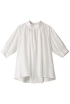 【ミディウミソリッド/MIDIUMISOLID】のhi-neck gathered blouse ブラウス off white|ID:prp329100004031177