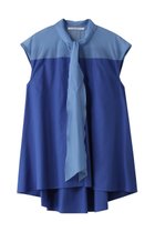 【ミディウミソリッド/MIDIUMISOLID】のsheer bow-tie n/slv blouse ブラウス blue|ID:prp329100004031178