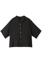 【ミズイロ インド/mizuiro ind】のIndia fabric half slv shirt シャツ blackB|ID:prp329100004031187
