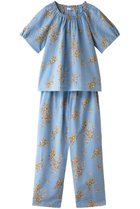 【イクコ/IKUKO】のリップル花柄プリント フレアスリーブパジャマ ブルー|ID: prp329100004031769 ipo3291000000032834978