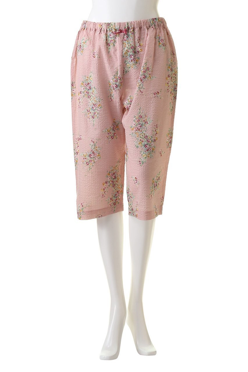 【イクコ/IKUKO】のリップル花柄プリント パフスリーブパジャマ 人気、トレンドファッション・服の通販 founy(ファニー) 　ファッション　Fashion　レディースファッション　Fashion for Women　サマー　Summer, Summer Style　スリーブ　Sleeve, Long Sleeve / Short Sleeve　パジャマ　Pajamas, Sleepwear　プリント　Print, Printed Pattern　リボン　Ribbon, Bow　レース　Lace, Lace Fabric　other-6|ID: prp329100004031770 ipo3291000000032834993