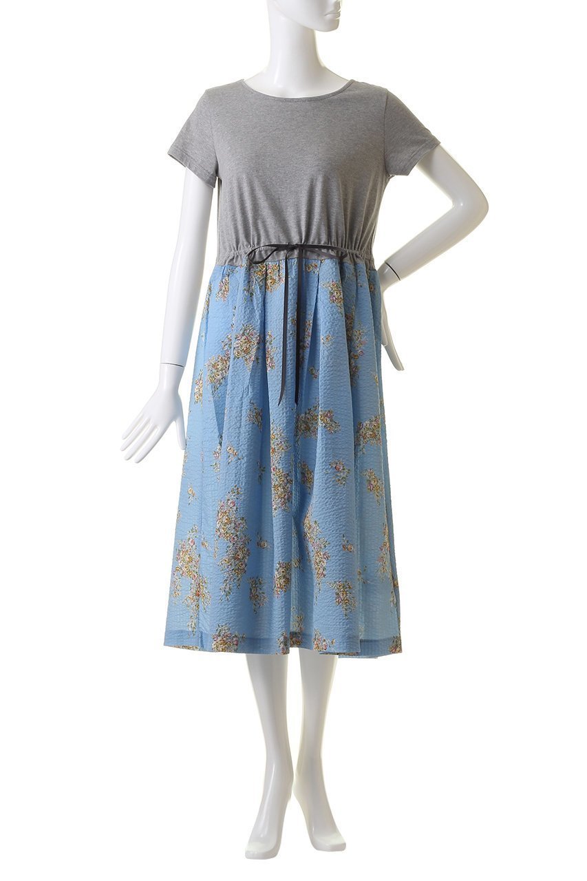【イクコ/IKUKO】のソフト天竺&リップル花柄プリント ルームワンピース 人気、トレンドファッション・服の通販 founy(ファニー) 　ファッション　Fashion　レディースファッション　WOMEN　ワンピース　Dress　お家時間・ステイホーム　Home Time/Stay Home　ショート　Short　スリーブ　Sleeve　パジャマ　Pajamas　プリント　Print　other-2|ID: prp329100004031771 ipo3291000000031434846