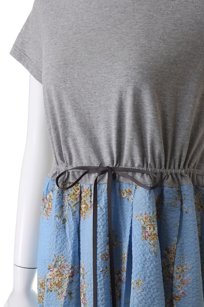 【イクコ/IKUKO】のソフト天竺&リップル花柄プリント ルームワンピース 人気、トレンドファッション・服の通販 founy(ファニー) 　ファッション　Fashion　レディースファッション　WOMEN　ワンピース　Dress　お家時間・ステイホーム　Home Time/Stay Home　ショート　Short　スリーブ　Sleeve　パジャマ　Pajamas　プリント　Print　other-5|ID: prp329100004031771 ipo3291000000031434858