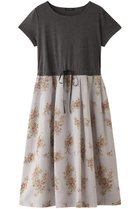 【イクコ/IKUKO】のソフト天竺&リップル花柄プリント ルームワンピース 人気、トレンドファッション・服の通販 founy(ファニー) ファッション Fashion レディースファッション Fashion for Women ワンピース Dresses お家時間・ステイホーム Stay Home / At Home ショート Short, Short Length スリーブ Sleeve, Long Sleeve / Short Sleeve パジャマ Pajamas, Sleepwear プリント Print, Printed Pattern thumbnail グレー|ID: prp329100004031771 ipo3291000000032834996