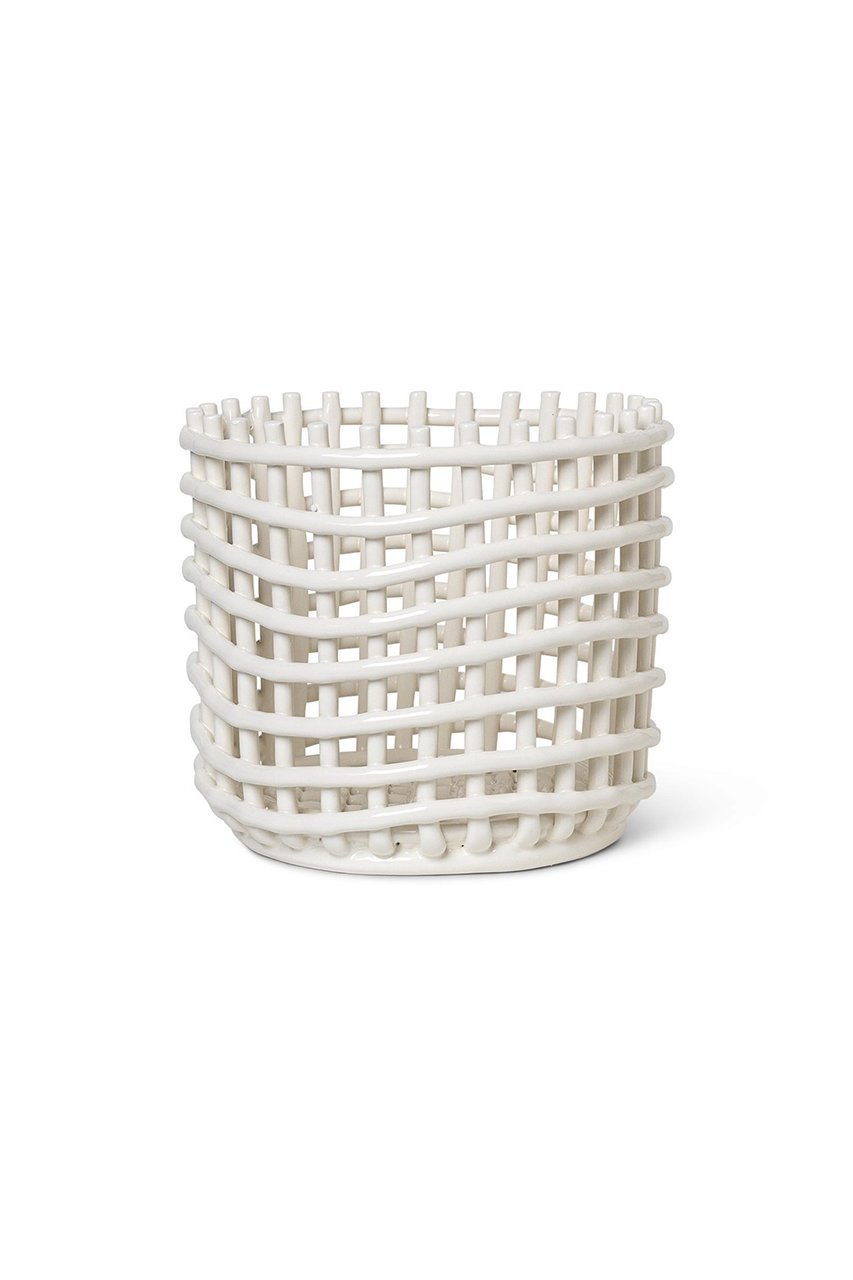 【ファームリビング/ferm LIVING / GOODS】のセラミックバスケット ラージ インテリア・キッズ・メンズ・レディースファッション・服の通販 founy(ファニー) 　ハンド　Hand　バスケット　Basket　再入荷　Restock/Back In Stock/Re Arrival　オフホワイト|ID: prp329100004033361 ipo3291000000026813762