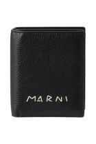 【マルニ/MARNI】のMENDING ハンドステッチロゴ二つ折り財布 ブラック|ID:prp329100004033369