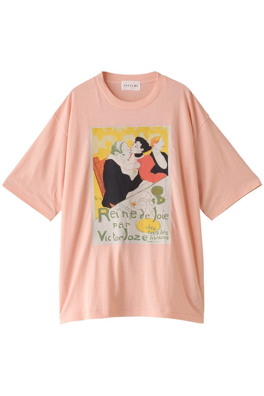 【ローズバッド/ROSE BUD】の【CREOLME】アートグラフィックTシャツ インテリア・キッズ・メンズ・レディースファッション・服の通販 founy(ファニー) 　ファッション　Fashion　レディースファッション　WOMEN　トップス・カットソー　Tops/Tshirt　シャツ/ブラウス　Shirts/Blouses　ロング / Tシャツ　T-Shirts　カットソー　Cut and Sewn　おすすめ　Recommend　グラフィック　Graphic　ショート　Short　スリーブ　Sleeve　ワンポイント　One Point　ピンク|ID: prp329100004033374 ipo3291000000026813809