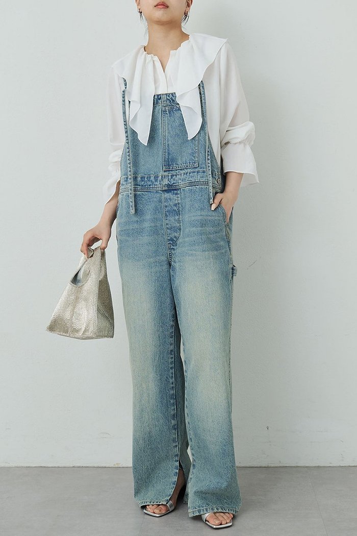 【ガリャルダガランテ/GALLARDAGALANTE】のデニムサロペット インテリア・キッズ・メンズ・レディースファッション・服の通販 founy(ファニー) https://founy.com/ ファッション Fashion レディースファッション Fashion for Women パンツ Pants & Trousers ストレート Straight, Straight Cut デニム Denim, Jeans Material |ID: prp329100004033376 ipo3291000000032906828