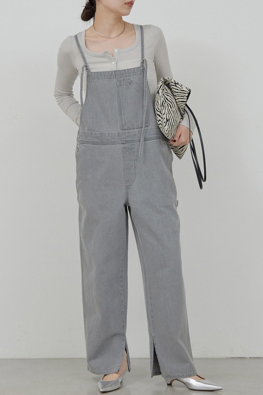 【ガリャルダガランテ/GALLARDAGALANTE】のデニムサロペット インテリア・キッズ・メンズ・レディースファッション・服の通販 founy(ファニー) 　ファッション　Fashion　レディースファッション　Fashion for Women　パンツ　Pants & Trousers　ストレート　Straight, Straight Cut　デニム　Denim, Jeans Material　ライトグレー|ID: prp329100004033376 ipo3291000000035742370