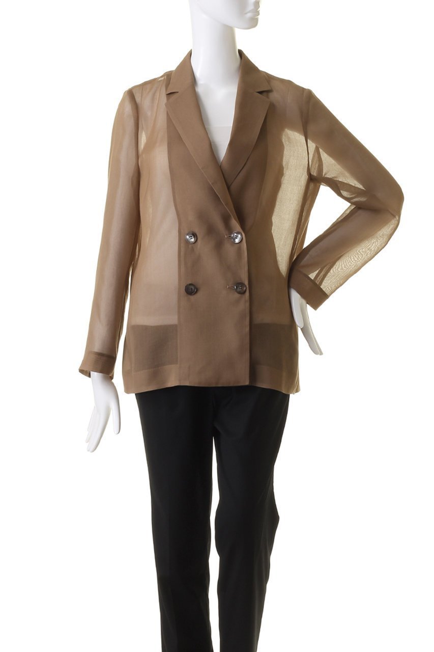 【アルアバイル/allureville】のシアーオーガンジージャケット 人気、トレンドファッション・服の通販 founy(ファニー) 　ファッション　Fashion　レディースファッション　Fashion for Women　アウター　Coat / Outerwear Collection　レディースジャケット・軽アウター　Jackets　シアー　Sheer, See-Through　ジャケット　Jacket, Outerwear　ダブル　Double, Double-Breasted　トレンド　Trend, Trending Now　マニッシュ　Mannish, Boyish　other-2|ID: prp329100004033405 ipo3291000000035655018