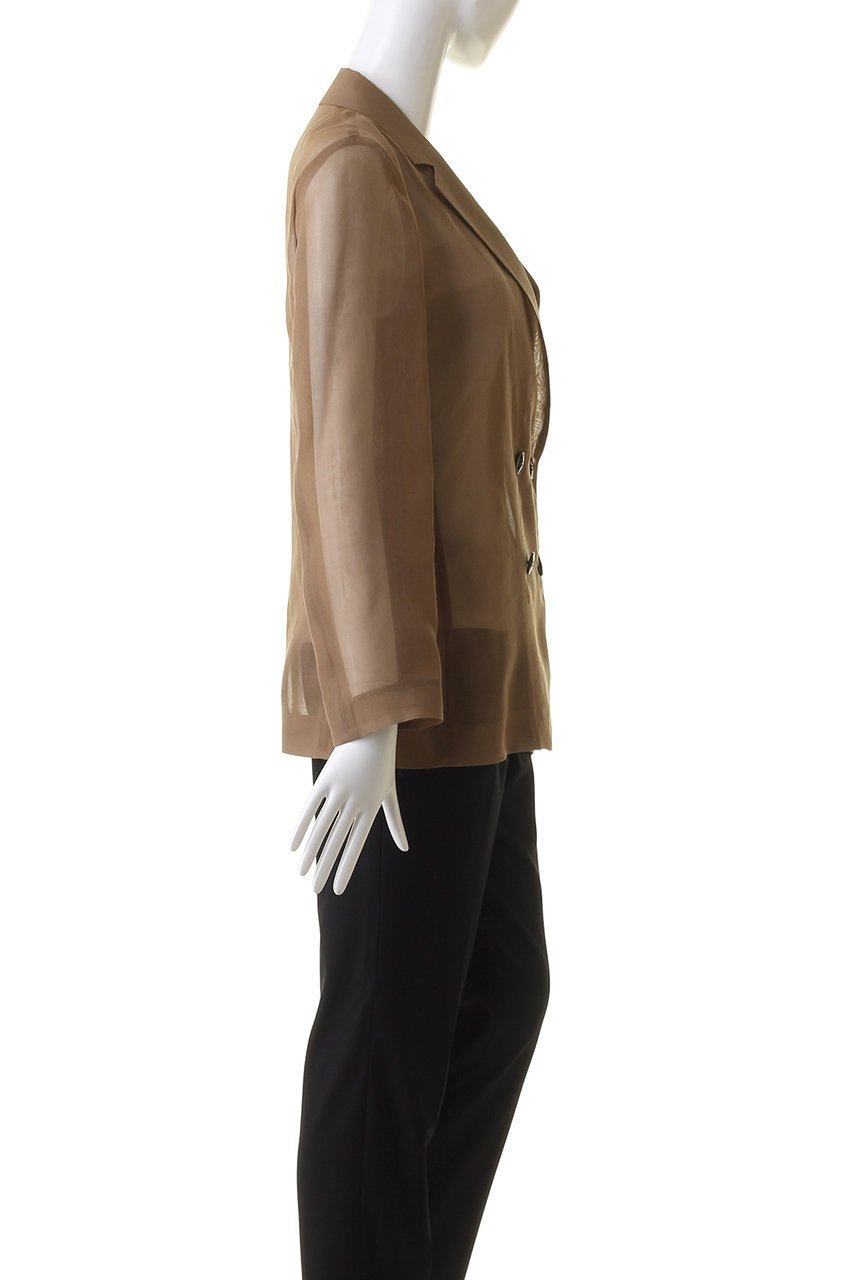 【アルアバイル/allureville】のシアーオーガンジージャケット 人気、トレンドファッション・服の通販 founy(ファニー) 　ファッション　Fashion　レディースファッション　Fashion for Women　アウター　Coat / Outerwear Collection　レディースジャケット・軽アウター　Jackets　シアー　Sheer, See-Through　ジャケット　Jacket, Outerwear　ダブル　Double, Double-Breasted　トレンド　Trend, Trending Now　マニッシュ　Mannish, Boyish　other-3|ID: prp329100004033405 ipo3291000000035655019