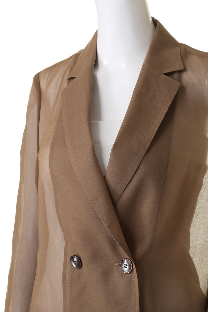 【アルアバイル/allureville】のシアーオーガンジージャケット 人気、トレンドファッション・服の通販 founy(ファニー) 　ファッション　Fashion　レディースファッション　Fashion for Women　アウター　Coat / Outerwear Collection　レディースジャケット・軽アウター　Jackets　シアー　Sheer, See-Through　ジャケット　Jacket, Outerwear　ダブル　Double, Double-Breasted　トレンド　Trend, Trending Now　マニッシュ　Mannish, Boyish　other-5|ID: prp329100004033405 ipo3291000000035655024