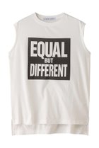 【サードマガジン/THIRD MAGAZINE】の【別注】KATHARINE HAMNETT×TM×mikomori EQUAL BUT DIFERENT SLOGAN ノースリーブTシャツ 人気、トレンドファッション・服の通販 founy(ファニー) ファッション Fashion レディースファッション Fashion for Women トップス・カットソー Cut & Sew Tops キャミソール&ノースリーブ Camisoles & Sleeveless Tops シャツ・ブラウス・オフィスカジュアル Elegant Blouses & Button-Ups ロングTシャツ・Tシャツ Longline T-Shirts & Tees カットソー・ベーシックTシャツ Cut-and-Sewn Tops / Stretch Tees & Basics キャミソール Camisole, Spaghetti Strap Top タンク Tank Top, Sleeveless Top ノースリーブ Sleeveless, No-Sleeve ビンテージ Vintage, Retro Style モチーフ Motif, Design Theme 別注 Limited Edition, Custom Order thumbnail ホワイト|ID: prp329100004034611 ipo3291000000035892431