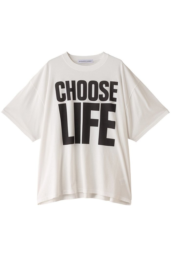 【サードマガジン/THIRD MAGAZINE】の【別注】KATHARINE HAMNETT×TM×mikomori CHOOSE LIFE SLOGAN Tシャツ インテリア・キッズ・メンズ・レディースファッション・服の通販 founy(ファニー) https://founy.com/ ファッション Fashion レディースファッション Fashion for Women トップス・カットソー Cut & Sew Tops シャツ・ブラウス・オフィスカジュアル Elegant Blouses & Button-Ups ロングTシャツ・Tシャツ Longline T-Shirts & Tees カットソー・ベーシックTシャツ Cut-and-Sewn Tops / Stretch Tees & Basics ショート Short, Short Length スリーブ Sleeve, Long Sleeve / Short Sleeve トリプル Triple, Three Layers ビンテージ Vintage, Retro Style プリント Print, Printed Pattern 別注 Limited Edition, Custom Order |ID: prp329100004034612 ipo3291000000035926554