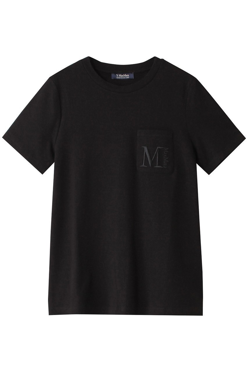 【マックスマーラ/Max Mara】の【 S Max Mara】MADERA コットンジャージーTシャツ インテリア・キッズ・メンズ・レディースファッション・服の通販 founy(ファニー) 　ファッション　Fashion　レディースファッション　WOMEN　トップス・カットソー　Tops/Tshirt　シャツ/ブラウス　Shirts/Blouses　ロング / Tシャツ　T-Shirts　カットソー　Cut and Sewn　ショート　Short　ジャージー　Jersey　スリーブ　Sleeve　ハーフ　Half　ベーシック　Basic　ブラック|ID: prp329100004034624 ipo3291000000026831841