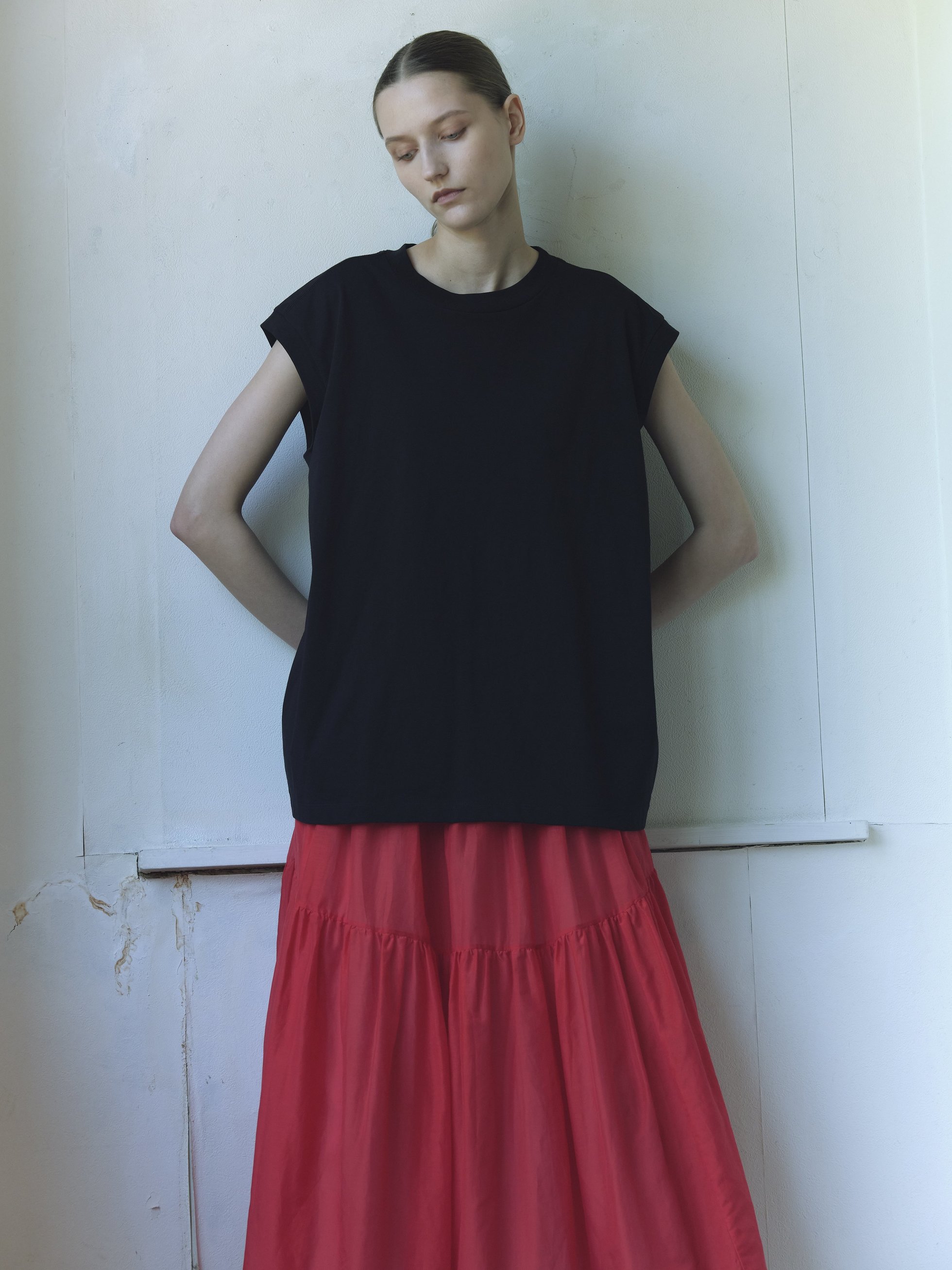 【ジェイドット/j.】のハイゲージコットンフレンチスリーブTシャツ 人気、トレンドファッション・服の通販 founy(ファニー) 　ファッション　Fashion　レディースファッション　WOMEN　トップス・カットソー　Tops/Tshirt　シャツ/ブラウス　Shirts/Blouses　ロング / Tシャツ　T-Shirts　カットソー　Cut and Sewn　ショート　Short　シンプル　Simple　スリーブ　Sleeve　フレンチ　French　プレミアム　Premium　ロング　Long　other-7|ID: prp329100004034645 ipo3291000000031434052