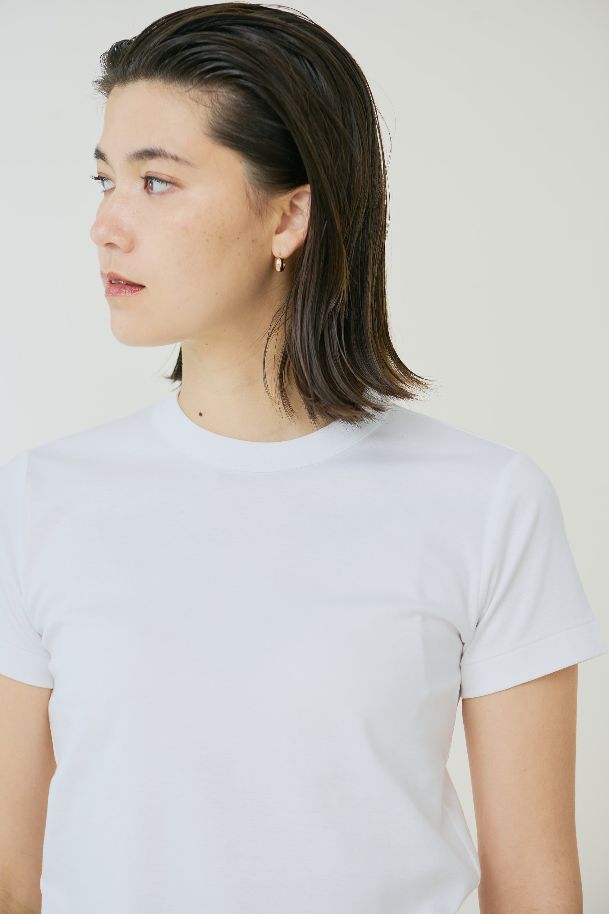 【ジェイドット/j.】のプレミアムコットンベーシックTシャツ 人気、トレンドファッション・服の通販 founy(ファニー) 　ファッション　Fashion　レディースファッション　WOMEN　トップス・カットソー　Tops/Tshirt　シャツ/ブラウス　Shirts/Blouses　ロング / Tシャツ　T-Shirts　カットソー　Cut and Sewn　コンパクト　Compact　ショート　Short　スリーブ　Sleeve　フォルム　Form　ベーシック　Basic　other-7|ID: prp329100004034646 ipo3291000000031434089