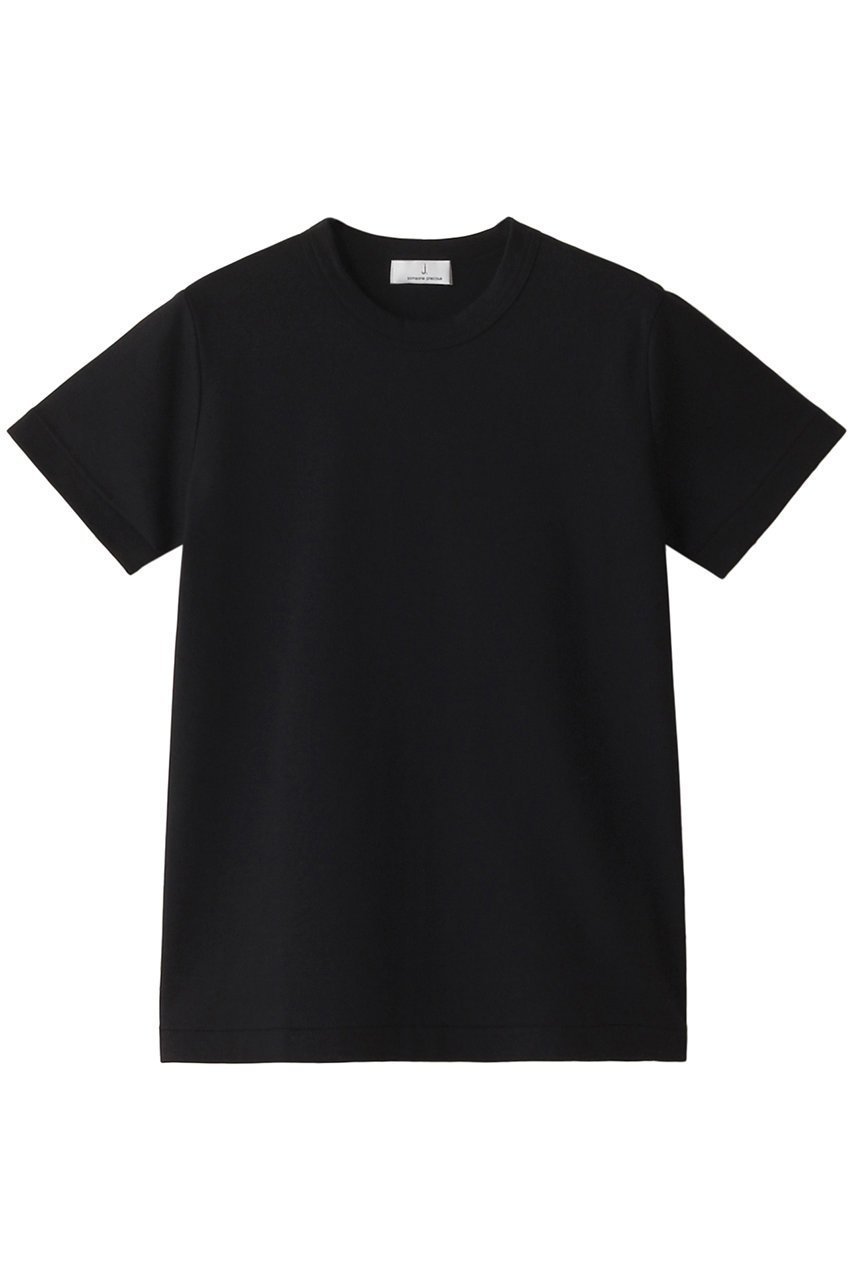 【ジェイドット/j.】のプレミアムコットンベーシックTシャツ インテリア・キッズ・メンズ・レディースファッション・服の通販 founy(ファウニー) 　ファッション　Fashion　レディースファッション　Fashion for Women　トップス・カットソー　Cut & Sew Tops　シャツ・ブラウス・オフィスカジュアル　Elegant Blouses & Button-Ups　ロングTシャツ・Tシャツ　Longline T-Shirts & Tees　カットソー・ベーシックTシャツ　Cut-and-Sewn Tops / Stretch Tees & Basics　コンパクト　Compact, Small Size　ショート　Short, Short Length　スリーブ　Sleeve, Long Sleeve / Short Sleeve　フォルム　Silhouette, Form　ベーシック　Basic, Essential　ブラック|ID: prp329100004034646 ipo3291000000036969310
