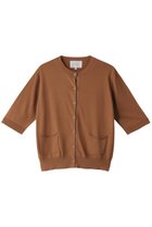 【ベイジ,/BEIGE,】のVALOIS(ヴァロア)/半袖カーディガン Camel|ID: prp329100004034647 ipo3291000000026831904