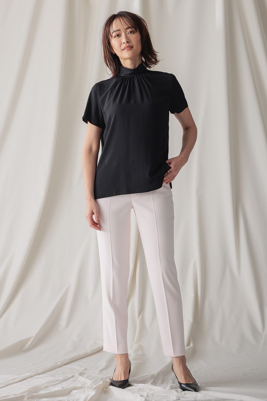 【ベイジ,/BEIGE,】のEVA(エバ)/ハイネックブラウス 人気、トレンドファッション・服の通販 founy(ファニー) 　ファッション　Fashion　レディースファッション　WOMEN　トップス・カットソー　Tops/Tshirt　シャツ/ブラウス　Shirts/Blouses　ギャザー　Gather　ショート　Short　シンプル　Simple　スリーブ　Sleeve　セレモニー　Ceremony　ドレープ　Drape　ハイネック　High Neck　エレガント 上品　Elegant　other-6|ID: prp329100004034651 ipo3291000000031987571