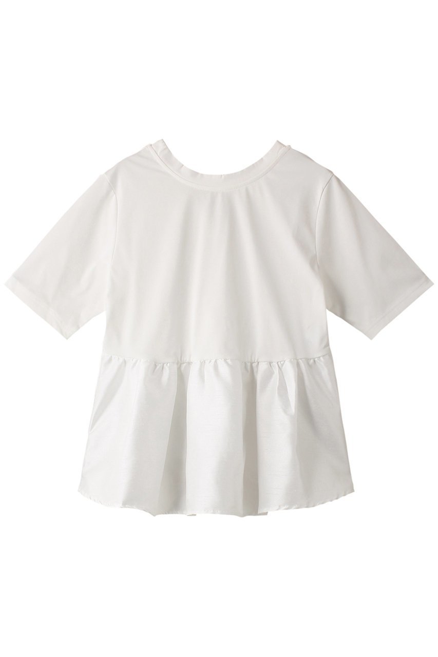 【ミディウミソリッド/MIDIUMISOLID】のwoven switching 2way peplum プルオーバー 人気、トレンドファッション・服の通販 founy(ファニー) 　ファッション　Fashion　レディースファッション　WOMEN　トップス・カットソー　Tops/Tshirt　シャツ/ブラウス　Shirts/Blouses　プルオーバー　Pullover　ショート　Short　スリーブ　Sleeve　ペプラム　Peplum　 other-1|ID: prp329100004034652 ipo3291000000026831926