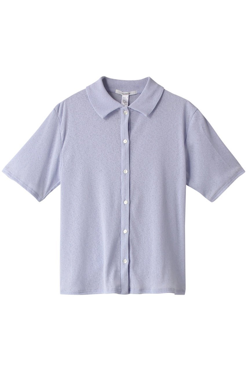 【ミディウミソリッド/MIDIUMISOLID】のsheer rib polo shirts シャツ インテリア・キッズ・メンズ・レディースファッション・服の通販 founy(ファニー) 　ファッション　Fashion　レディースファッション　WOMEN　トップス・カットソー　Tops/Tshirt　シャツ/ブラウス　Shirts/Blouses　ポロシャツ　Polo Shirts　おすすめ　Recommend　コンパクト　Compact　ショート　Short　スポーティ　Sporty　スリーブ　Sleeve　ボトム　Bottom　ポロシャツ　Polo Shirt　ワイド　Wide　l.blue|ID: prp329100004034655 ipo3291000000026831936