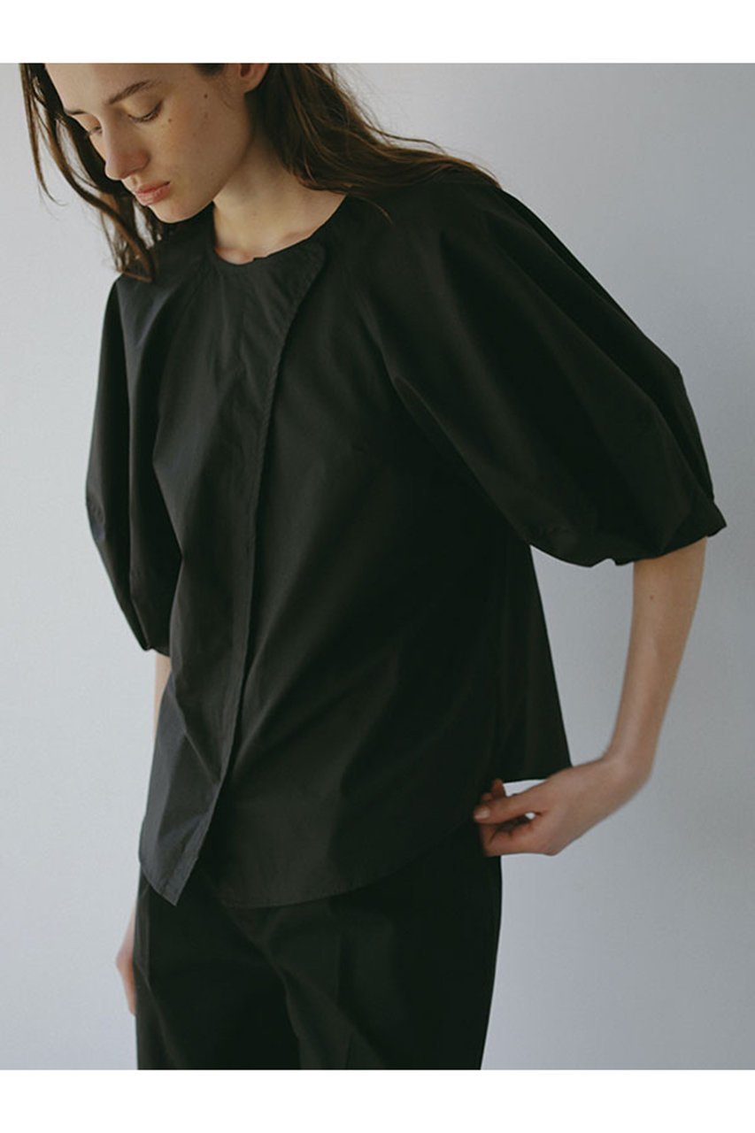 【エトレトウキョウ/ETRE TOKYO】のランタンスリーブノーカラーブラウス 人気、トレンドファッション・服の通販 founy(ファニー) 　ファッション　Fashion　レディースファッション　WOMEN　トップス・カットソー　Tops/Tshirt　シャツ/ブラウス　Shirts/Blouses　ショート　Short　スリーブ　Sleeve　フォーマル　Formal　フロント　Front　ミリタリー　Military　今季　This Season　other-2|ID: prp329100004035622 ipo3291000000031433599