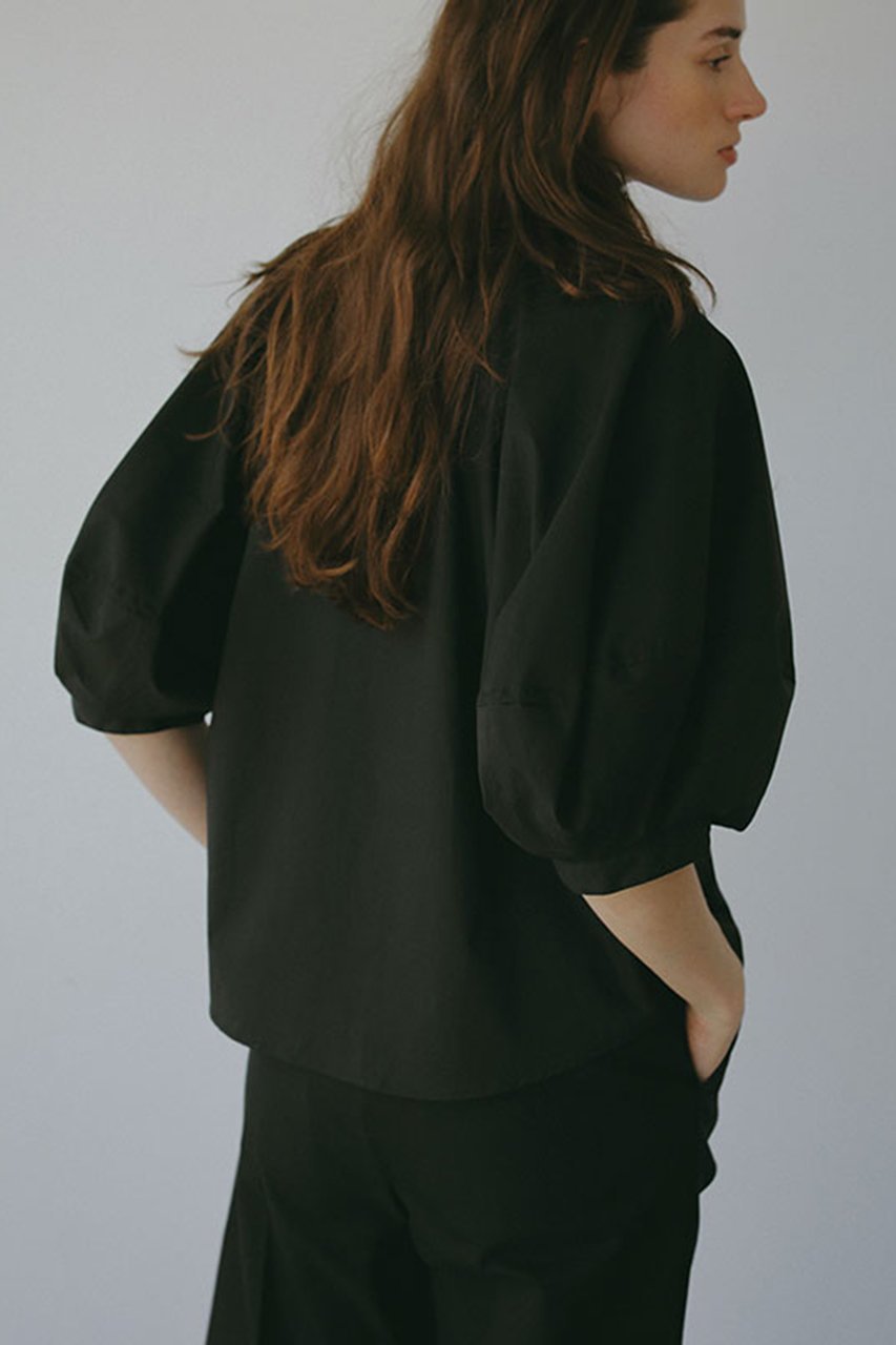 【エトレトウキョウ/ETRE TOKYO】のランタンスリーブノーカラーブラウス 人気、トレンドファッション・服の通販 founy(ファニー) 　ファッション　Fashion　レディースファッション　WOMEN　トップス・カットソー　Tops/Tshirt　シャツ/ブラウス　Shirts/Blouses　ショート　Short　スリーブ　Sleeve　フォーマル　Formal　フロント　Front　ミリタリー　Military　今季　This Season　other-3|ID: prp329100004035622 ipo3291000000031433602