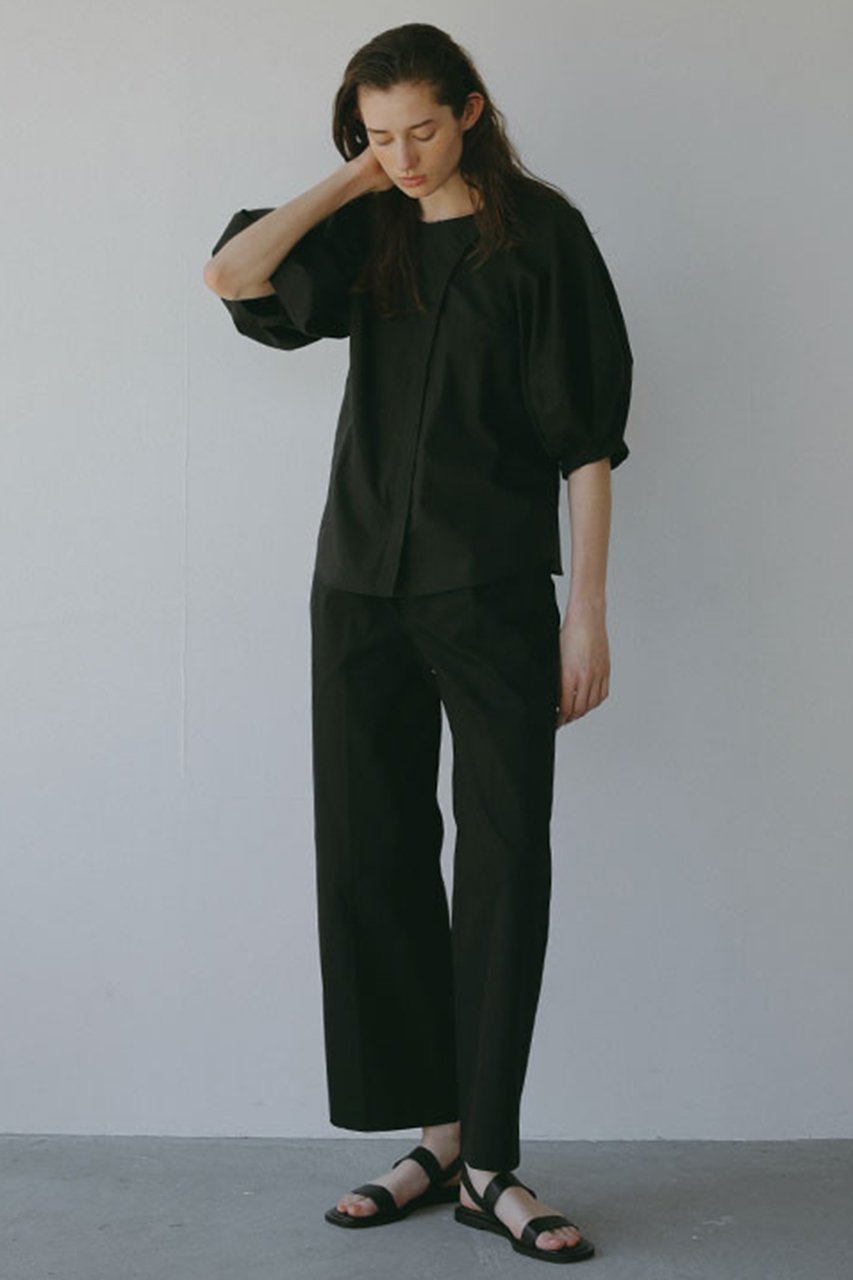 【エトレトウキョウ/ETRE TOKYO】のランタンスリーブノーカラーブラウス 人気、トレンドファッション・服の通販 founy(ファニー) 　ファッション　Fashion　レディースファッション　WOMEN　トップス・カットソー　Tops/Tshirt　シャツ/ブラウス　Shirts/Blouses　ショート　Short　スリーブ　Sleeve　フォーマル　Formal　フロント　Front　ミリタリー　Military　今季　This Season　other-5|ID: prp329100004035622 ipo3291000000031433607