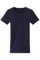 【サードマガジン/THIRD MAGAZINE】のロゴ刺繍テレコショートスリーブTシャツ ネイビー|ID: prp329100004036760 ipo3291000000032895283