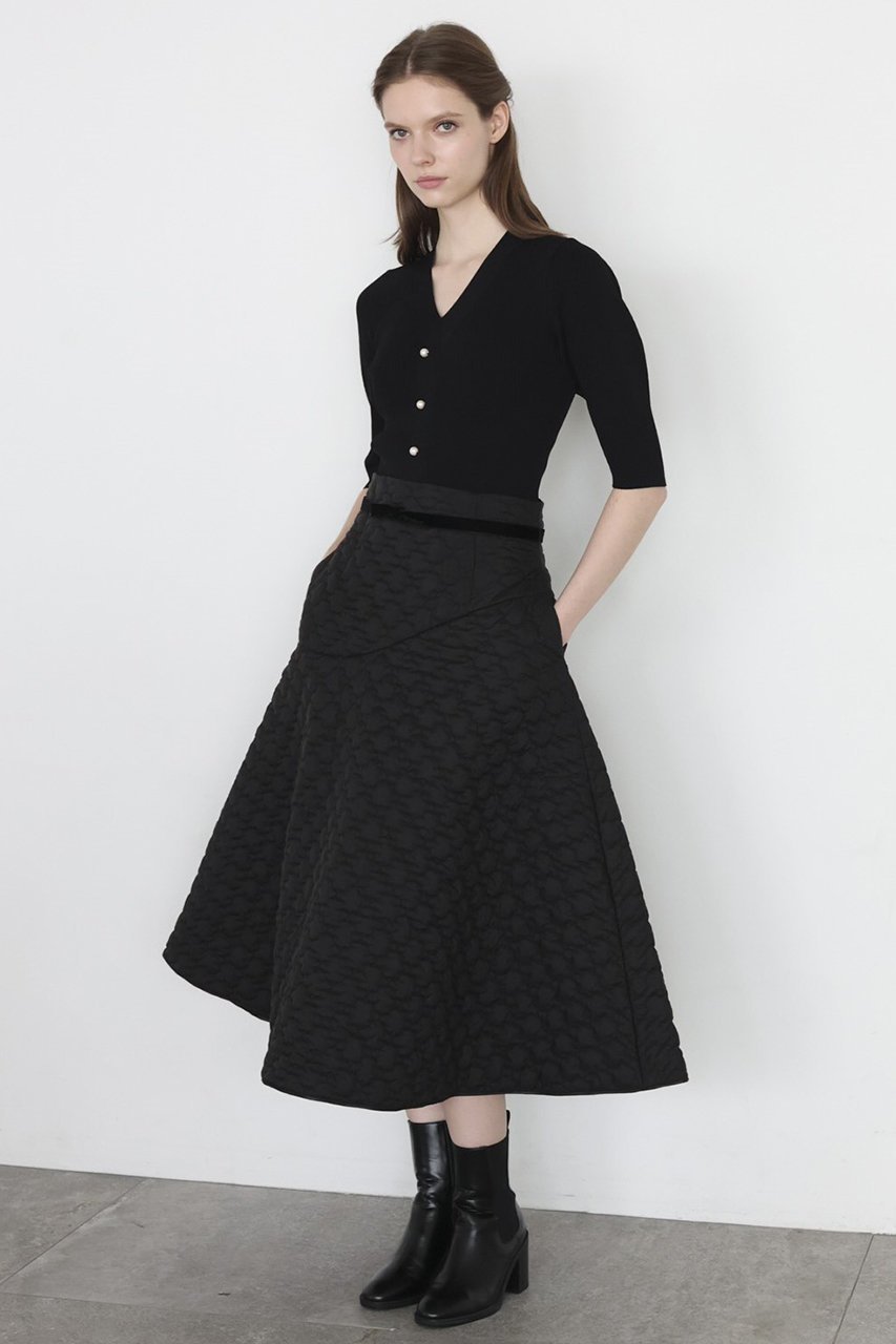 【アミカ/AMICA】のボヤージュスカート 人気、トレンドファッション・服の通販 founy(ファニー) 　ファッション　Fashion　レディースファッション　WOMEN　スカート　Skirt　おすすめ　Recommend　アシンメトリー　Asymmetry　エアリー　Airy　キルティング　Quilting　ティアードスカート　Tiered Skirt　ベロア　Velor　リボン　Ribbon　秋　Autumn/Fall　other-8|ID: prp329100004039951 ipo3291000000031432698