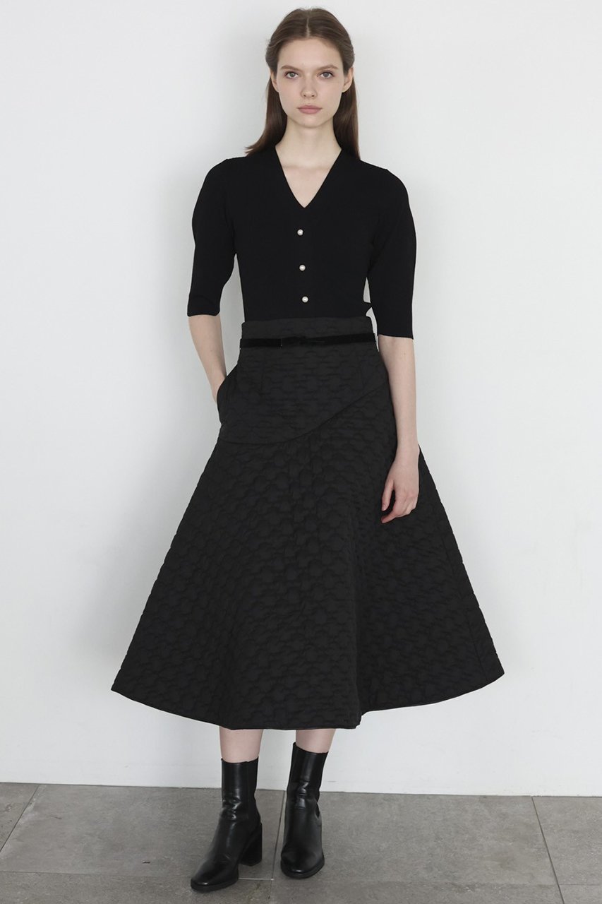 【アミカ/AMICA】のボヤージュスカート 人気、トレンドファッション・服の通販 founy(ファニー) 　ファッション　Fashion　レディースファッション　Fashion for Women　スカート　Skirts　おすすめ　Recommended / Our Picks　アシンメトリー　Asymmetrical Style　エアリー　Airy Texture　キルティング　Quilted, Quilting　ティアードスカート　Tiered Skirt, Flounced Skirt　ベロア　Velour, Soft Velvet　リボン　Ribbon, Bow　秋　Autumn　other-6|ID: prp329100004039951 ipo3291000000032826193