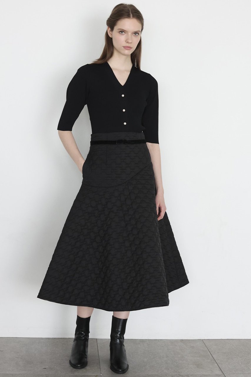 【アミカ/AMICA】のボヤージュスカート 人気、トレンドファッション・服の通販 founy(ファニー) 　ファッション　Fashion　レディースファッション　Fashion for Women　スカート　Skirts　おすすめ　Recommended / Our Picks　アシンメトリー　Asymmetrical Style　エアリー　Airy Texture　キルティング　Quilted, Quilting　ティアードスカート　Tiered Skirt, Flounced Skirt　ベロア　Velour, Soft Velvet　リボン　Ribbon, Bow　秋　Autumn　other-7|ID: prp329100004039951 ipo3291000000032826194