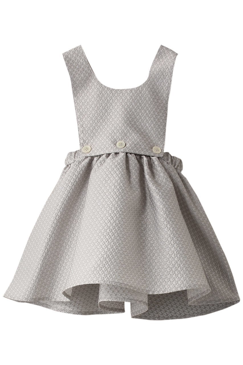 【アミカ/AMICA / KIDS】の【Baby&Kids】クチュールサロペットスカート インテリア・キッズ・メンズ・レディースファッション・服の通販 founy(ファニー) 　ファッション　Fashion　キッズファッション　Fashion for Kids　ボトムス　Bottoms　ジャカード／ジャガード　Jacquard, Woven Pattern　フラップ　Flap, Flap Pocket　人気　Popular, Best Seller　再入荷　Restock / Back in Stock　無地　Plain, Solid Color　グレー|ID: prp329100004039954 ipo3291000000032731286