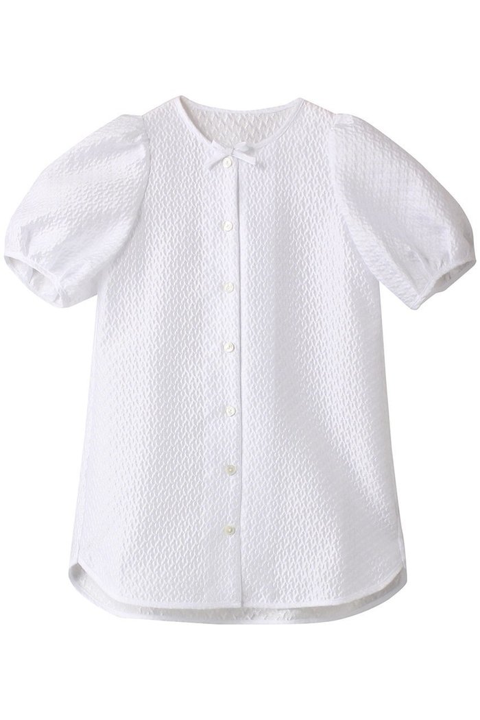 【アミカ/AMICA / KIDS】の【BABY&KIDS】アップルクチュールブラウス ホワイト 4Y-6Y インテリア・キッズ・メンズ・レディースファッション・服の通販 founy(ファニー) https://founy.com/ ファッション Fashion キッズファッション Fashion for Kids トップス・カットソー Cut & Sew Tops シンプル Simple, Minimal スリーブ Sleeve, Long Sleeve / Short Sleeve フェミニン Feminine, Girly ベビー Baby, Babywear リボン Ribbon, Bow |ID: prp329100004039956 ipo3291000000036237058