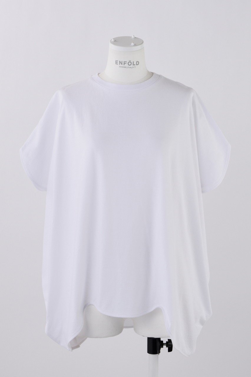 【エンフォルド/ENFOLD】のソフト天竺 スカラップワイド T/SH Tシャツ 人気、トレンドファッション・服の通販 founy(ファニー) 　ファッション　Fashion　レディースファッション　Fashion for Women　トップス・カットソー　Cut & Sew Tops　シャツ・ブラウス・オフィスカジュアル　Elegant Blouses & Button-Ups　ロングTシャツ・Tシャツ　Longline T-Shirts & Tees　カットソー・ベーシックTシャツ　Cut-and-Sewn Tops / Stretch Tees & Basics　カッティング　Cutting Detail　ショート　Short, Short Length　スカラップ　Scallop, Scalloped Edge　スリーブ　Sleeve, Long Sleeve / Short Sleeve　モチーフ　Motif, Design Theme　ワイド　Wide, Wide Fit　定番　Standard, Basic Item　 other-1|ID: prp329100004039963 ipo3291000000032919166
