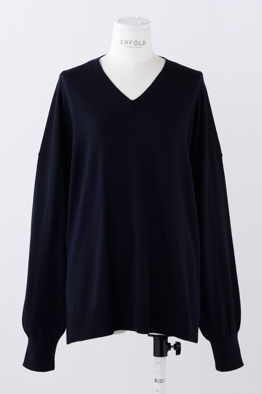 【エンフォルド/ENFOLD】のV ネックプルオーバー インテリア・キッズ・メンズ・レディースファッション・服の通販 founy(ファニー) ファッション Fashion レディースファッション Fashion for Women トップス・カットソー Cut & Sew Tops ニット Knit Tops & Sweaters カジュアルプルオーバー・ニットトップス Pullovers & Knit Tops / Casual Pullovers シンプル Simple, Minimal ダークネイビー|ID: prp329100004039966 ipo3291000000032923857