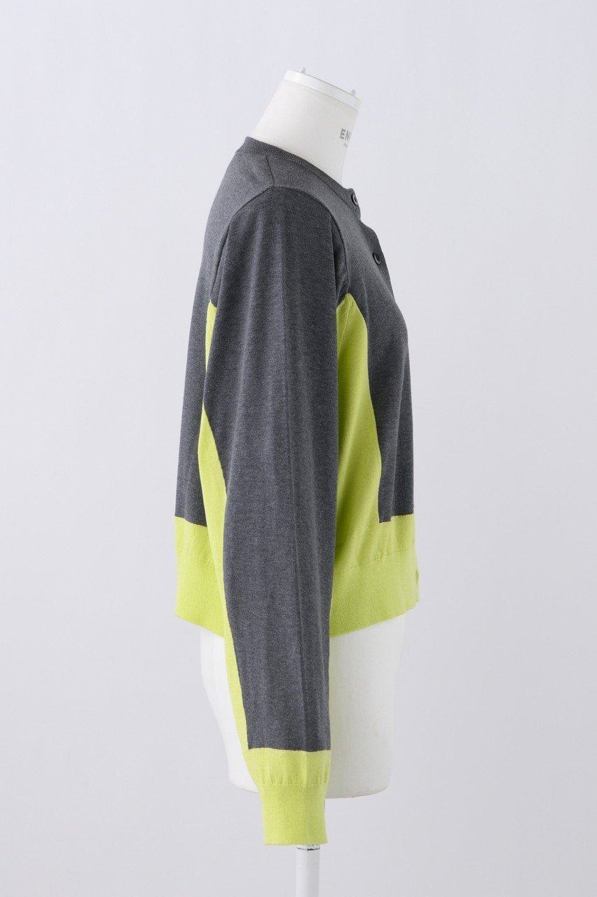 【エンフォルド/ENFOLD】のカラーブロックカーディガン 人気、トレンドファッション・服の通販 founy(ファニー) 　ファッション　Fashion　レディースファッション　Fashion for Women　トップス・カットソー　Cut & Sew Tops　ニット　Knit Tops & Sweaters　カーディガン・羽織り　Layered Style Cardigans　カーディガン　Cardigan, Knitwear　コンパクト　Compact, Small Size　シルク　Silk, 100% Silk　ブロック　Block, Solid Block Pattern　定番　Standard, Basic Item　other-4|ID: prp329100004039967 ipo3291000000036098424