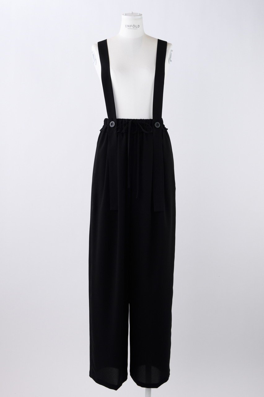 【エンフォルド/ENFOLD】のPEライトジョーゼット 2way Relax ゴムワイドPT/パンツ インテリア・キッズ・メンズ・レディースファッション・服の通販 founy(ファニー) 　ファッション　Fashion　レディースファッション　Fashion for Women　パンツ　Pants & Trousers　シンプル　Simple, Minimal　ジョーゼット　Georgette, Semi-Sheer Fabric　ラップ　Wrap, Wrap Design　ロング　Long, Long-Length　ワイド　Wide, Wide Fit　定番　Standard, Basic Item　ブラック|ID: prp329100004039970 ipo3291000000032818456