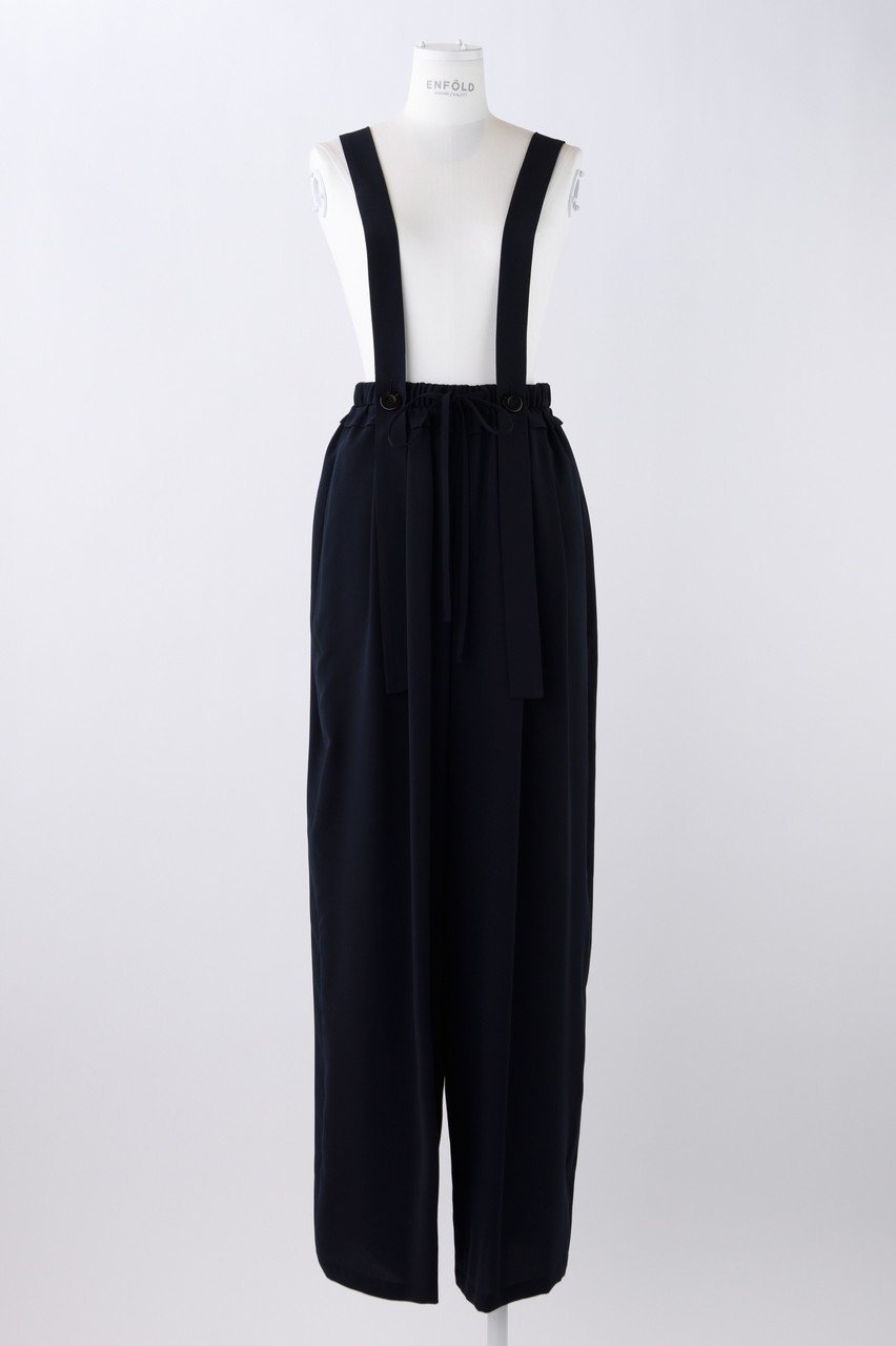 【エンフォルド/ENFOLD】のPEライトジョーゼット 2way Relax ゴムワイドPT/パンツ インテリア・キッズ・メンズ・レディースファッション・服の通販 founy(ファニー) 　ファッション　Fashion　レディースファッション　Fashion for Women　パンツ　Pants & Trousers　シンプル　Simple, Minimal　ジョーゼット　Georgette, Semi-Sheer Fabric　ラップ　Wrap, Wrap Design　ロング　Long, Long-Length　ワイド　Wide, Wide Fit　定番　Standard, Basic Item　ダークネイビー|ID: prp329100004039970 ipo3291000000032818457