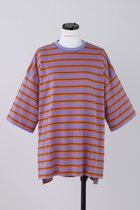 【ナゴンスタンス/nagonstans】のボーダー天竺 ルーズT/SH Tシャツ Lilac|ID: prp329100004039981 ipo3291000000035531807