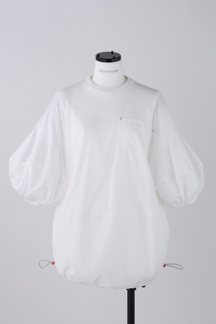 【ナゴンスタンス/nagonstans】のソフト天竺 ドロストバルーン T/SH Tシャツ インテリア・キッズ・メンズ・レディースファッション・服の通販 founy(ファニー) https://founy.com/ ファッション Fashion レディースファッション Fashion for Women トップス・カットソー Cut & Sew Tops シャツ・ブラウス・オフィスカジュアル Elegant Blouses & Button-Ups ロングTシャツ・Tシャツ Longline T-Shirts & Tees カットソー・ベーシックTシャツ Cut-and-Sewn Tops / Stretch Tees & Basics コンビ Combo, Combination Style ショート Short, Short Length スリーブ Sleeve, Long Sleeve / Short Sleeve パターン Pattern, Design Print |ID: prp329100004039982 ipo3291000000035791740