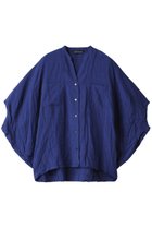 【ミズイロ インド/mizuiro ind】のlinen stand collar cocoon shirt シャツ blueA|ID:prp329100004040008