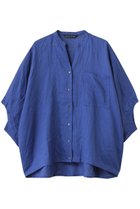 【ミズイロ インド/mizuiro ind】のlinen stand collar cocoon shirt シャツ blue|ID: prp329100004040008 ipo3291000000032694834