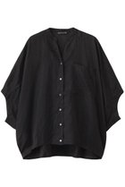 【ミズイロ インド/mizuiro ind】のlinen stand collar cocoon shirt シャツ black|ID: prp329100004040008 ipo3291000000032694836
